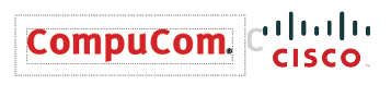 CompuCom logo usage examples