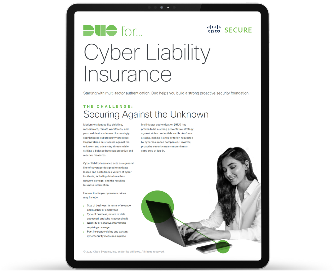 Compucom - Cisco Duo for Cyber Liability Insurance cover