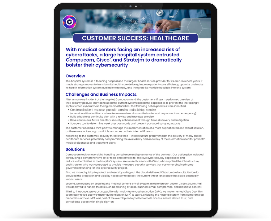 compucom - customer story healthcare strategic partnership CA