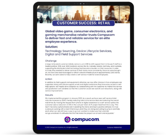 compucom - customer story retail lifecycle